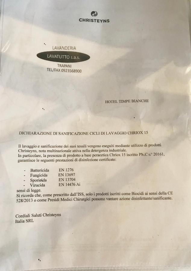 B&B Timpe Bianche Castelluzzo Eksteriør billede